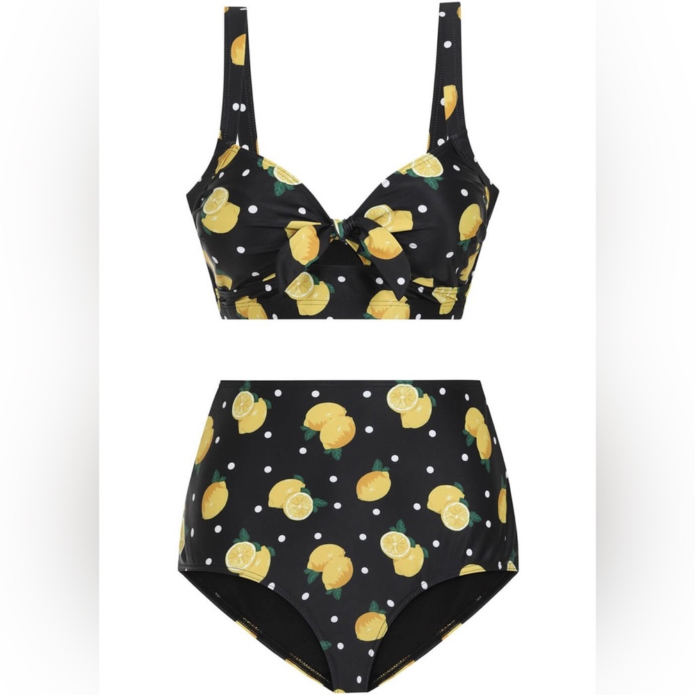 Collectif lemons swimsuit top and bottom